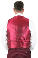 Bullock Striped Suit - Burgundy