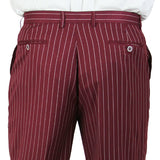 Bullock Striped Suit - Burgundy