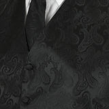 Fontaine Vest and Tie Set - Black