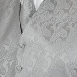 Fontaine Vest and Tie Set - Silver