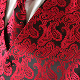 Fontaine Vest and Tie Set - Red/Black