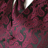 Fontaine Vest and Tie Set - Black Cherry