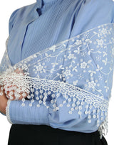 Delicate Floral Lace Shawl - White