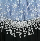 Delicate Floral Lace Shawl - White