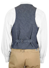 Ezra Work Vest - Navy Stripe