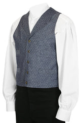 Ezra Work Vest - Navy Diamond Dot