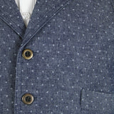 Ezra Work Vest - Navy Diamond Dot