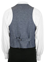 Ezra Work Vest - Navy Diamond Dot