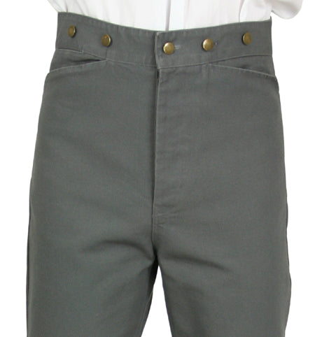 Classic Canvas Trousers - Gray