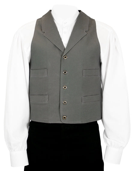 Classic Canvas Work Vest - Gray
