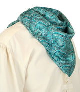Premium Silk Paisley Neckerchief - Teal