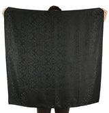 Premium Silk Blend Neckerchief - Black Jacquard