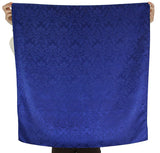Premium Silk Blend Neckerchief - Blue Jacquard