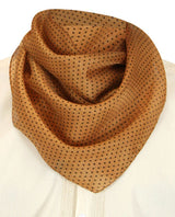 Premium Silk Polka Dot Neckerchief - Polka Dot Tan