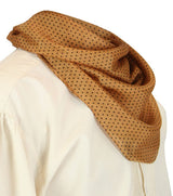 Premium Silk Polka Dot Neckerchief - Polka Dot Tan