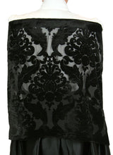 Baroque Rectangle Shawl - Black Velvet