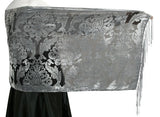 Baroque Rectangle Shawl - Gray Velvet