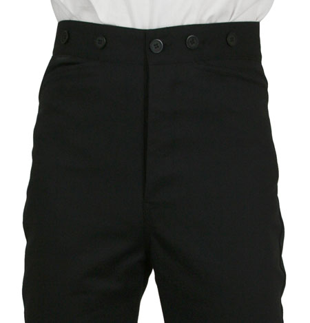 Classic Mens Black Cotton Dress Pants (Big & Tall Size 54) | 19th Century | Historical | Vintage | Antique Classic Mens Black Cotton Dress Pants (Big & Tall Size 54) | 19th Century | Historical | Vintage | Antique