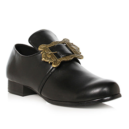 Victorian Mens Black Faux Leather Loafer (Size XL) | Dickens | Downton Abbey