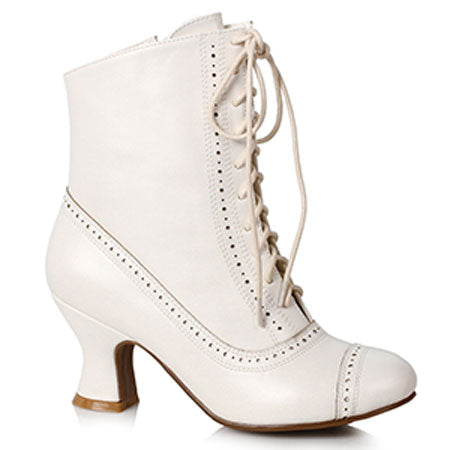Sadie Boot - White Faux Leather
