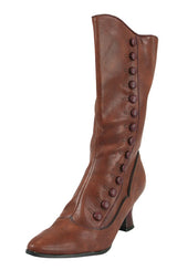 Fallon Boot - Brown Faux Leather