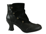 Dierdre Velvet Boot - Black Faux Leather