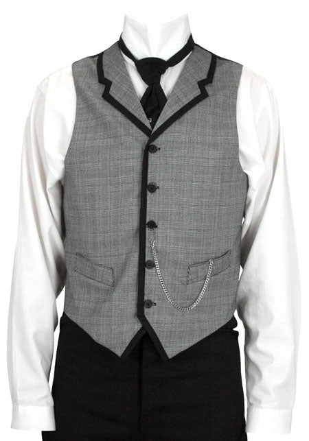 Higgins Vest - Black/White Plaid