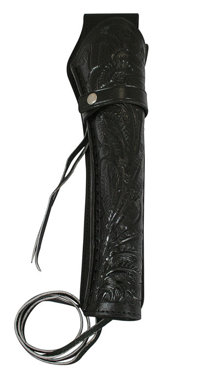 Western Holster - XX-Long/Wide Barrel - RH draw - Black Tooled