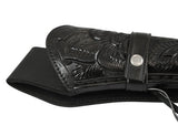 Western Holster - XX-Long/Wide Barrel - Black Tooled