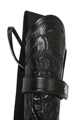 Western Holster - XX-Long/Wide Barrel - Black Tooled