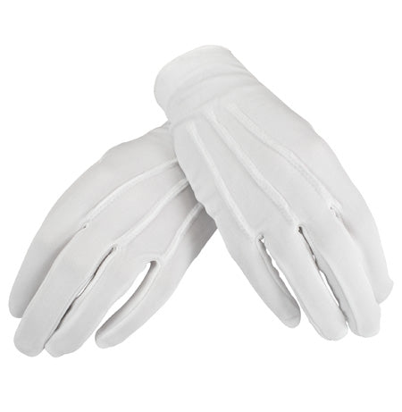 Mens Formal Dress Gloves - White with Snap