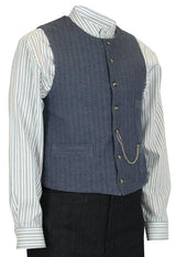 Hartman Work Vest - Blue Herringbone