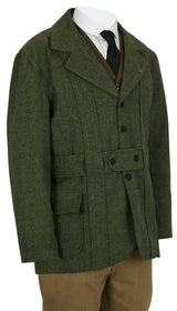 Norfolk Jacket - Olive Herringbone Tweed