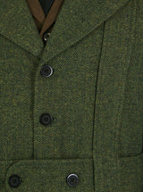 Norfolk Jacket - Olive Herringbone Tweed