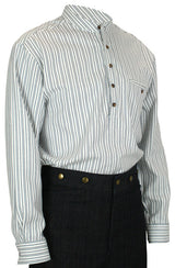 Galway Flannel Work Shirt - Blue Stripe