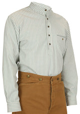 Galway Flannel Work Shirt - Green Stripe