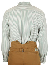 Galway Flannel Work Shirt - Green Stripe