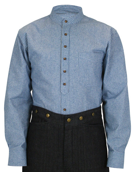 Liam Work Shirt - Blue/White