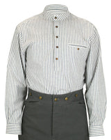 Galway Flannel Work Shirt - Dark Blue Stripe