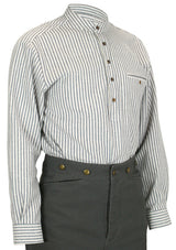Galway Flannel Work Shirt - Dark Blue Stripe