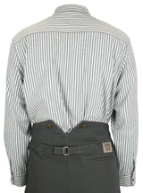 Galway Flannel Work Shirt - Dark Blue Stripe