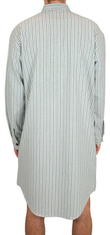 Killian Flannel Nightshirt - Blue Stripe