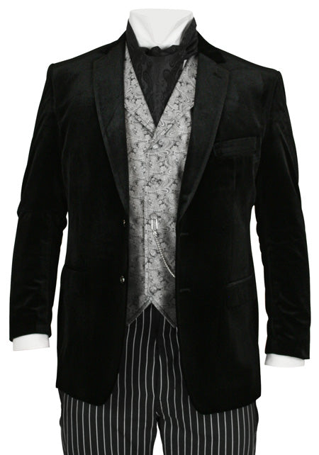 Roderick Smoking Jacket - Black Velvet