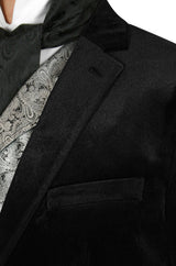 Roderick Smoking Jacket - Black Velvet