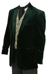 Roderick Smoking Jacket - Emerald Velvet