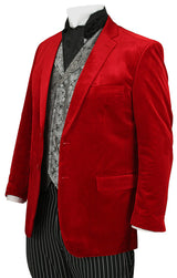 Roderick Smoking Jacket - Red Velvet