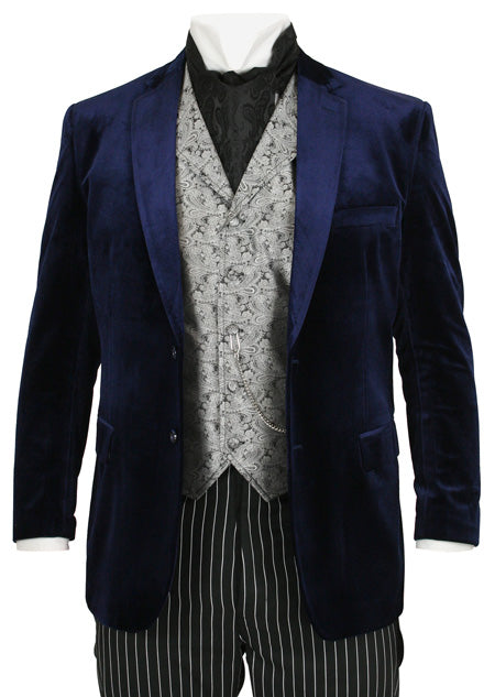 Roderick Smoking Jacket - Sapphire Velvet