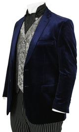 Roderick Smoking Jacket - Sapphire Velvet