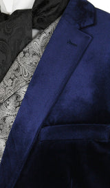 Roderick Smoking Jacket - Sapphire Velvet