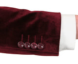 Roderick Smoking Jacket - Wine Velvet